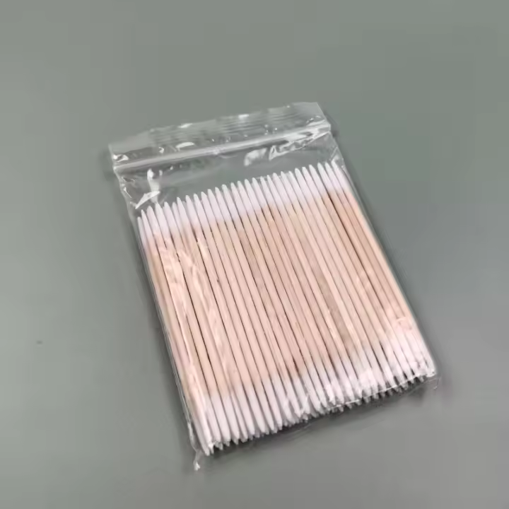 100pcs Ultra-Pequeños Cotonetes Desechables Lint-Free Micro Cepillos De Madera Para Extensión De Pestañas Herramientas De Eliminación De Pegamento - 1
