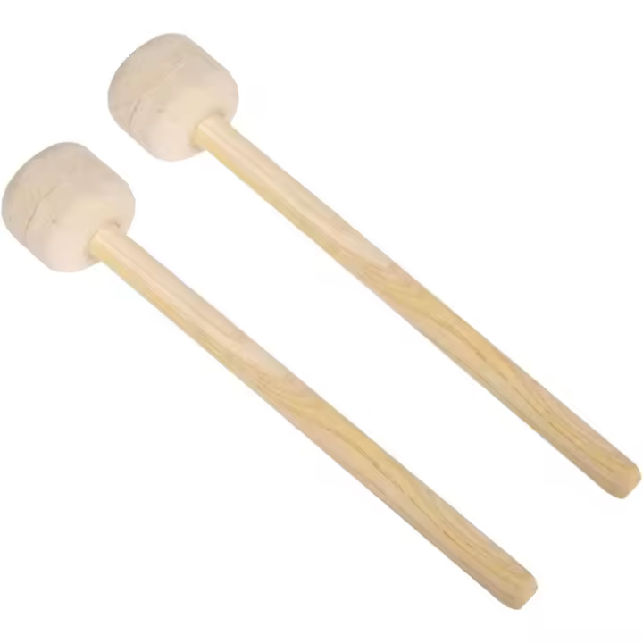 Par De Baquetas, Baquetas De Bajo De Metal, Baquetas De Música De Campana De Acero, Baquetas De Caja - 1