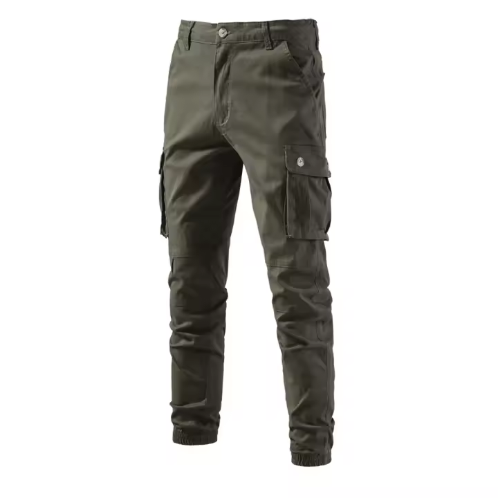 MOV-Primavera y Otoño Nuevos Monos Casuales para Hombres Pantalones Versátiles de Color Sólido Transpirables para Hombres Jóvenes - 1