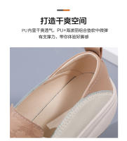Zapatos Deportivos Casuales Para Mujer Con Suela Gruesa Talla plus 43 Cuero Genuino Transpirable Ligeros Moda Zapatos Para Caminar - details 2