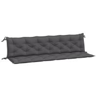 vidaXL Cojines de banco de jardín 2 uds tela Oxford 200x50x7 cm Color Antracita,  Gris,  Crema y mas Cojín Decorativo de Asiento Cojines de muebles de salon - details 10