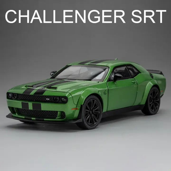 Coche De Juguete a Escala 1:22 Challenger SRT Hellcat Demon Eyes Con Luz Y Sonido Carro De Accionamiento Por Retroceso Aleación De Metal Para Niños - 1