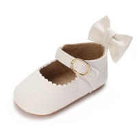 Zapatos De Princesa Para Bebé Niña En Lace Blanca Mocasines Con Lazo Y Borde Antideslizante De Goma Primera Calzado Para Caminar - details 114