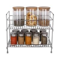 HOGUITA-Estantería Organizadora de Metal de 2 Niveles,Estante Multifuncional para Almacenamiento en Cocina, Baño, Oficina o Despensa | Organizador Compacto y Resistente para Ahorrar Espacio y Mantener Todo en Orden - details 6