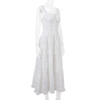 Vestido Largo Elegante De Mery Con Espalda Descubierta Y Aros En Malla Halter Sin Mangas Para Mujer Verano 2024 Sexy Y Club - details 9