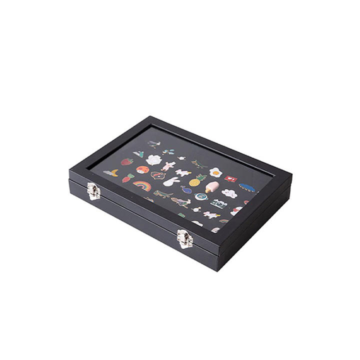 Caja De Almacenamiento Para Medallas Y Broches De Cuero PU Transparente Y Antipolvo Expositor De Colección De Joyas Y Medallas