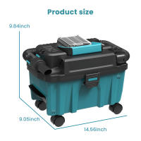 Barredora eléctrica inalámbrica, Aspiradora sin escobillas 15KPA, 10L, Uso húmedo y seco, limpiador de polvo para el hogar y el coche, para batería Makita de 18V (Sin batería) - details 1