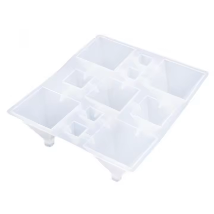 5 Tamaños De Ornamentos De Silicona En Forma De Pirámide Para Epoxy Resina DIY Herramientas De Joyería Múltiples Uso - 1