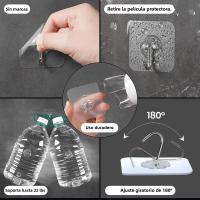 Gancho Adhesivo Transparente Multiusos Para Pared Puerta Clavija Toalla Baño Cocina Pack De 1/10/20/50/100PCS - details 3