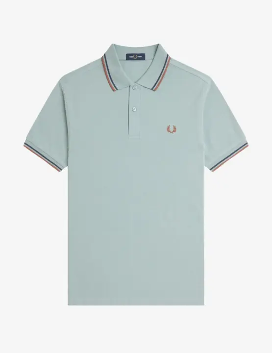 Fred Perry Polo M3600 Azul plateado / Azul tenis / Canela - 1