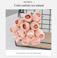 Bouquet De Rosas Rosa De 24CM Decoración Para El Hogar Propiedades Fotográficas Guía De Carretera Para Boda Flores Artificiales - details 3