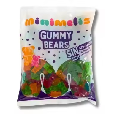 Golosinas sin azúcar Minimelis Ositos Transparentes brillo 1kg. - 1