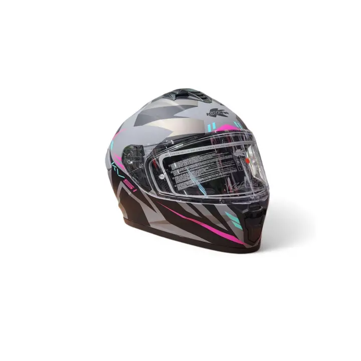 Casco integral Kappa KV51 - Gris Negro Fucsia - 1