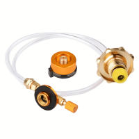 Adaptador De Recarga De Estufa De Gas Para Camping Exterior Propano LPG Con Conector De Tanque Plano Accesorio Metálico Para 3-5 Usarios - details 0