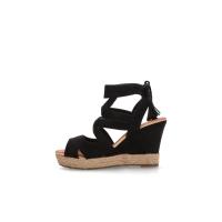 KTEY 523 920-220 NEGR Sandalias plataforma mujer 35921 25V SANDALIA CUÑA YUTE ANTE NEGRO - details 2