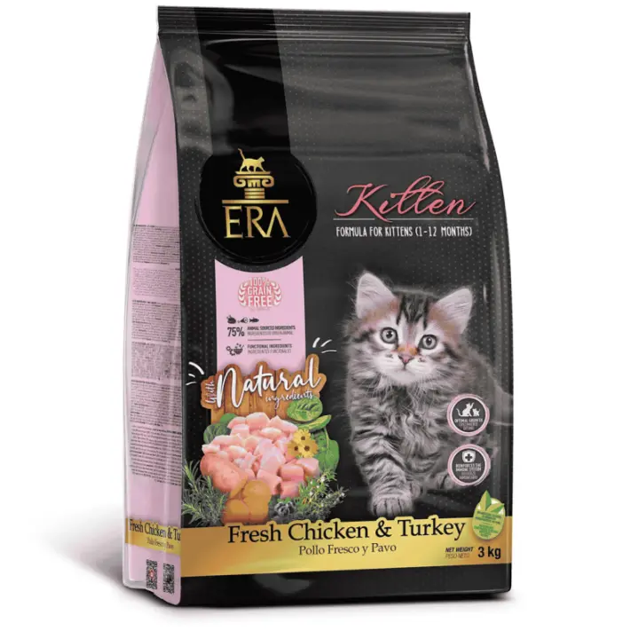 ERA Grain Free Kitten Pollo y Pavo – Pienso Sin Cereales para Gatitos - 1