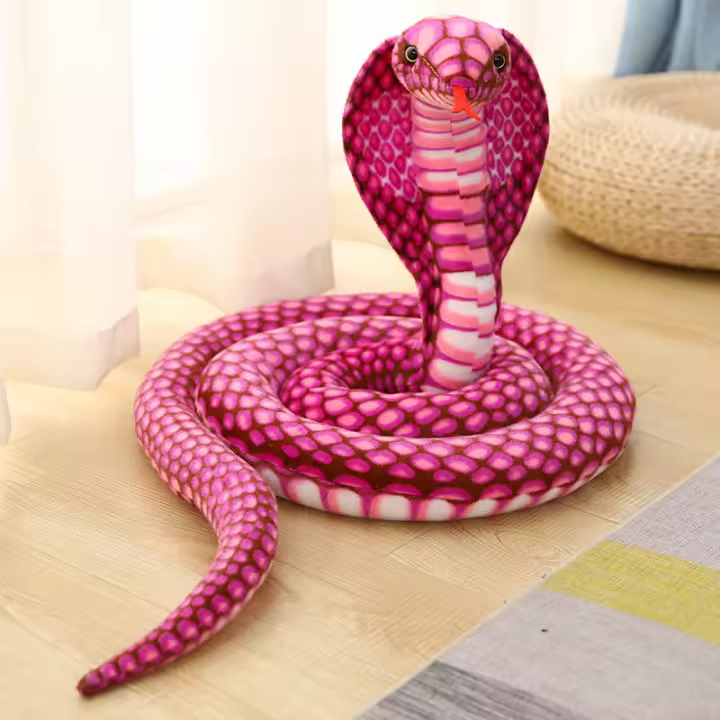 Juguete De Peluche Cobrera Simulada En Colores Variados 80/170/240cm Juguetes Suaves Decoración Para El Hogar Animales De Peluche Divertidos Y Falsos Dibujos Animados Para Adultos - 1