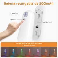 Lámpara De Noche LED Con Sensor De Movimiento Recargable Para Inodoro Y Baño Iluminación De Pies Para Pasillos Y Escaleras - details 8