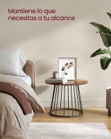 Juego de 2 Mesas de Centro Redondas - Estilo Moderno con Marco de Acero, para Sala de Estar y Dormitorio, Disponible en Varios Colores - details 9