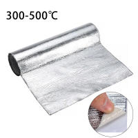 Cinta De Fibra De Vidrio Y Aluminio Resistente Al Calor Impermeable Autoadhesiva Para Escudo De Calor De Coche Aislamiento Térmico De Alta Temperatura - details 1