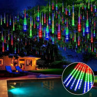 Luces De Show Meteorito LED Para Jardín Decoración De Navidad Y Bodas Con Enchufe EU Fuente De Alimentación AC Lámpara De Calle Exterior - details 3