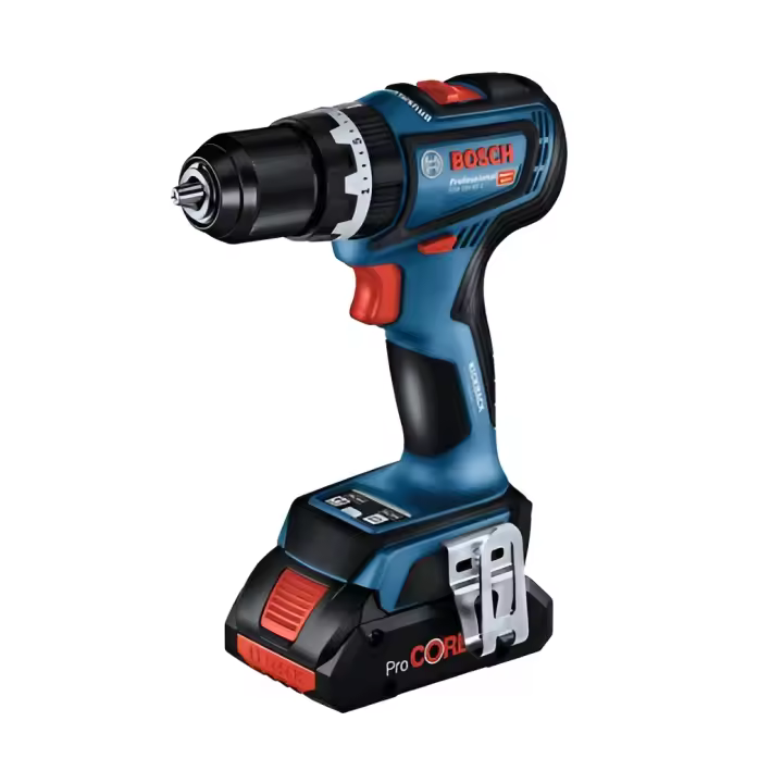 Taladro Percutor a Batería Bosch Professional 18V System GSB 18V-90 C - 64 Nm, 2100 Rpm, Conectable, 2 Baterías Procore X 4.0Ah, en L-BOXX - 1