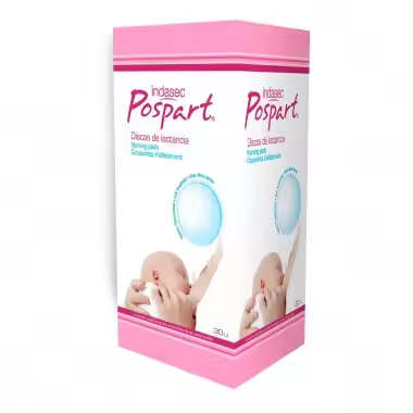 Discos absorbentes lactancia de algodón 30 uds. Indasec - 1