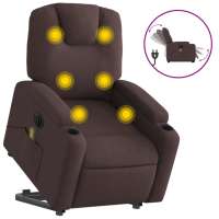 vidaXL Sillón de masaje eléctrico reclinable elevable tela Gris claro, Gris oscuro, Negro Sillon Dormitorio Sillon Comodos Silla Relax Sillón Sofá - details 7