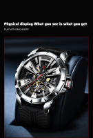 Reloj Mecánico Para Hombre SIBOTTE Con Tourbillon Y Esfera Luminosa Resistente Al Agua 50M Carcasa De Acero Inoxidable Cristal De Zafiro Lujo - details 15