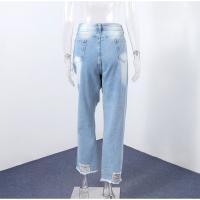 Jeans Rectos Para Mujer Moda Alta Cintura Washed Skinny Ropa Trasera Ropa De Lady Commuter Pantalones Delgados Con Agujeros Tendencia De Moda 2025 - details 14