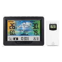 Estación Meteorológica Inalámbrica Con Sensor Pantalla Táctil Colorida Thermómetro Y Higrómetro Alarme Y Calendario - details 7