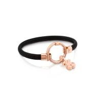 S925 sterling silver bear decorative ring & wire braided bracelet European and American fashion exquisite braided bracelet simple and versatile women's silver jewelry - details 8