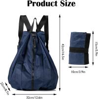 Mochila de senderismo ligera impermeable plegable pequeña mochila de viaje multiusos al aire libre senderismo caminar - details 1