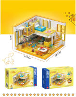 Bloques De Construcción Creativos Para Dormitorio Casa De Juguete De Ciudad Amigo Set De Cocina De Apartamento Modelo Micro Bloques De Juguete Para Niña Regalo - details 10