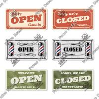 Cartel De Metal Putuo Decor Licencia ABIERTA Y CERRADA Vintage Para Decoración De Pared Sala De Estar Puerta Tienda Restaurante Estilo Americano Tamaño 5.9x11.8 Pulgadas - details 5