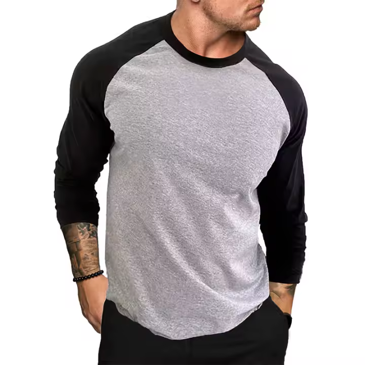 Camiseta De Hombre Para Gimnasio Y Correr Con Manga Larga Secado Rápido Eliminación De Humedad Cuello Redondo Deporte Entrenamiento Ligera - 1