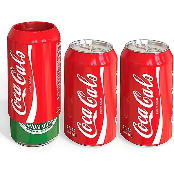 Latas de silicona (paquete de 3): oculta el envase de cerveza camuflándolo como una lata de refresco (rojo) - 1