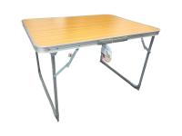 Eurojuguetes STARTELECTRIC MESA PLEGABLE DE CAMPING RESISTENTE CON ENCIMERA EFECTO MADERA GRIS 80X60X7CM - details 1
