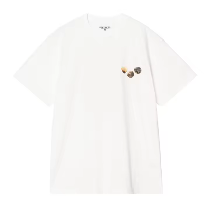 Camiseta Blanca Carhartt Button T-Shirt White de Corte Holgado - 1