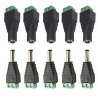 Conector De Poder DC Hembra/Macho 2.1*5.5mm 5pcs Adaptador Para Cadena De Luces LED 5050/5730 Bombilla CCTV Cable Conector - details 7