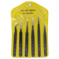 Set De 6 Pinzas De Extensión De Pestañas En Acero Inoxidable Antiestático Herramientas De Maquillaje Para Extensiones De Pestañas - details 5