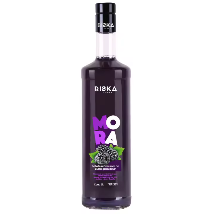 RISKA LICORES Refresco de Mora RISKA Sin alcohol - Bebida Refrescante - Litro - 1