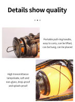 Lámpara De Camping Retro Con Luz De Decoración Y Aire De Campo Con 3 Modos De Iluminación Caballo Colgante LED Recargable Para Exterior - details 12