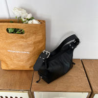 Bolso De Hombro Para Mujer Estilo Y2K Minimalista Bolso De Motocicleta Moda Callejera Con Cierre De Cremallera Material PU - details 11