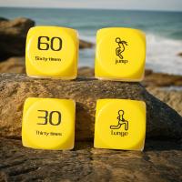 2 PC Dados De Fitness Deportivos (6 Caras) Juegos Para Clases De Fitness Y Ejercicio En Grupos Incluye Push-Ups Sentadillas Respiraciones Saltos - details 5