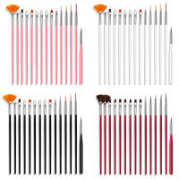Set De 15 Pinceles Para Manicura Y Arte De Uñas N2HAO Herramientas De Pintura Para Uñas Conjunto De Pinceles De Gel - details 0
