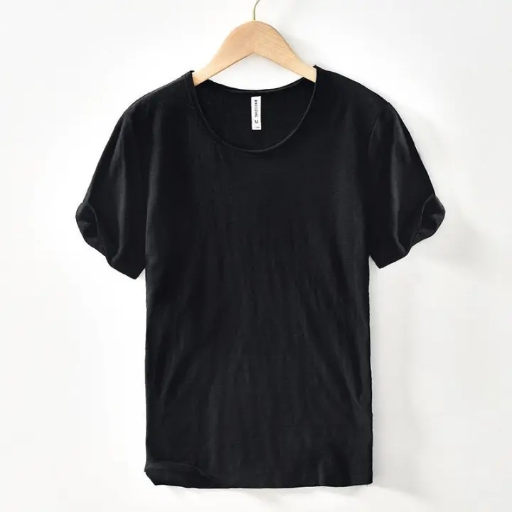 Camiseta De Algodón Suave Para Hombre Verano Estilo Italy Casual Cuello Redondo Manga Corta Transpirable Ropa De Marca - 1