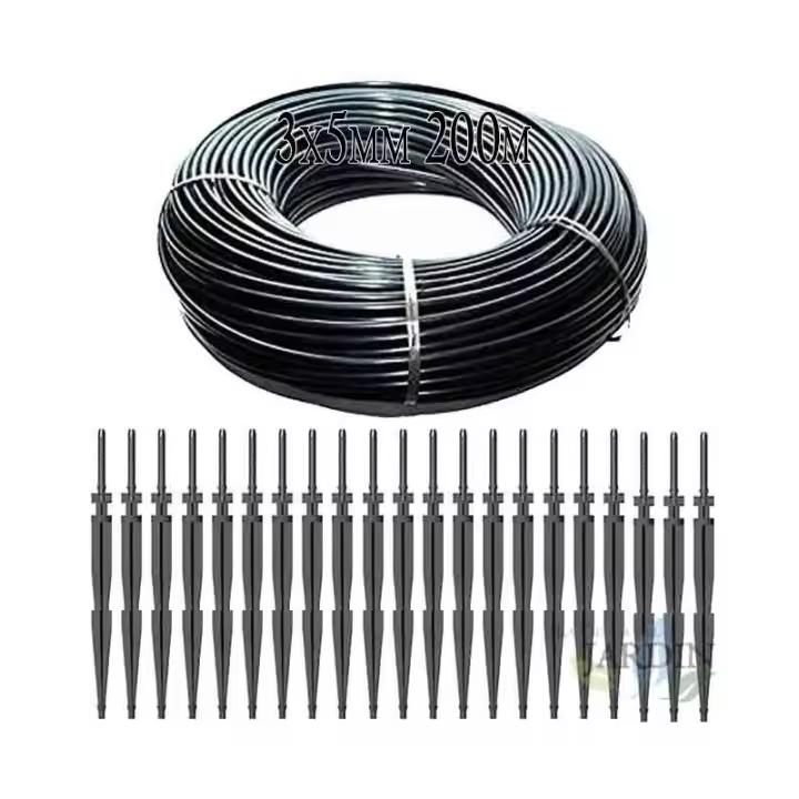 Suinga Microtubo 3x5mm 200m + 50 Estacas Riego por Goteo 2,6 L/h - 1
