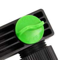 vidaXL Adaptador para grifo de 4 vías ABS & PP verde negro 19,5x6x11cm - details 3