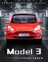 Modelo De Coche De Aleación 1:24 Tesla Model 3 Juguete Electrónico Para Niños Con Sonido Y Luz Colección De Metal Vehículo Simulación Regalo - details 0
